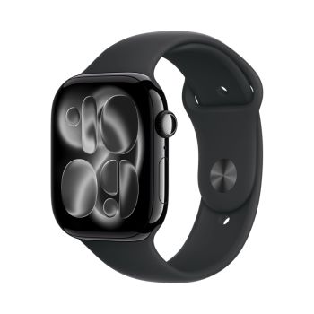Apple Watch Series 11 46mm, Jet Black Aluminum Case with Sport Band Black