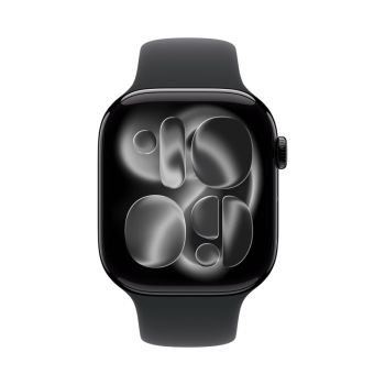 Apple Watch Series 11 46mm, Jet Black Aluminum Case with Sport Band Black