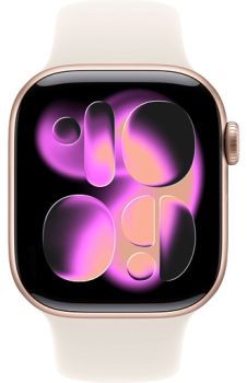 Apple Watch Series 11 42mm, Rose Gold Aluminum Case with Sport Starlight