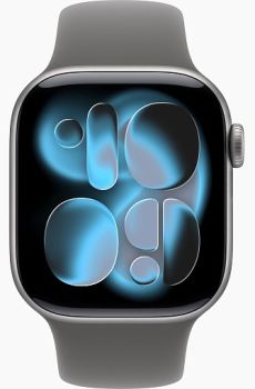 Apple Watch Series 11 42mm, Space Gray Aluminum Case with Sport Band Stone Gray