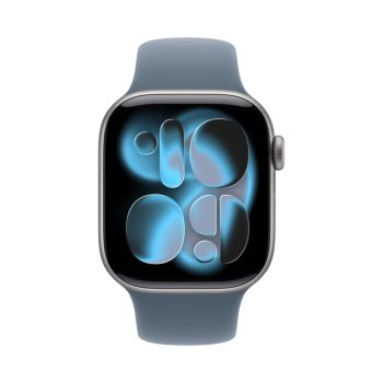 Apple Watch Series 11 42mm, Silver Aluminum Case with Sport Band Anchor Blue