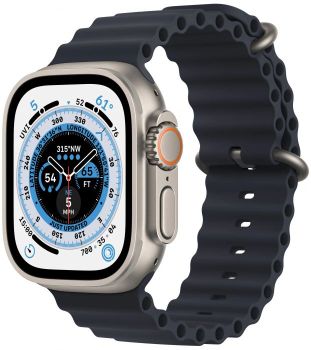 Apple Watch Ultra GPS + Cellular, 49 мм, корпус из титана, ремешок Ocean цвета «тёмная ночь»