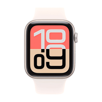 Apple Watch SE 3 44 mm, Starlight Aluminum Light Blush Sport Band (S/M)