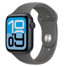 Apple Watch SE 3 44 mm, Midnight Aluminum Stone Gray Sport Band (M/L)