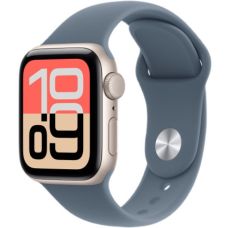 Apple Watch SE 3 44 mm, Starlight Aluminum Anchor blue Sport Band (M/L)