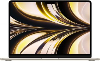 Apple MacBook Air 13" (M2, 8C CPU/8C GPU, 2022), 8 ГБ, 256 ГБ SSD, «сияющая звезда»