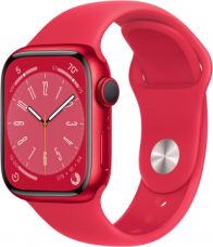 Apple Watch Series 8, 41 мм, корпус из алюминия цвета (PRODUCT)RED, спортивный ремешок цвета (PRODUCT)RED