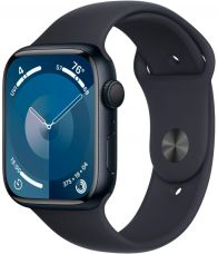 Apple Watch Series 9, 41 мм, корпус из алюминия цвета «тёмная ночь», спортивный ремешок цвета «тёмная ночь», размер M/L