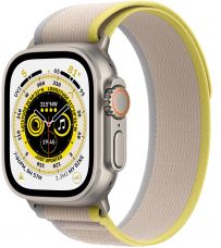 Apple Watch Ultra GPS + Cellular, 49 мм, корпус из титана, ремешок Trail желтого/бежевого цвета