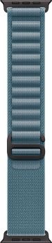 Apple Watch Ultra 3, Black Titanium Case with Light Blue Alpine Loop (S)