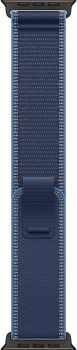 Apple Watch Ultra 3, Black Titanium Case with Blue/Bright Blue Trail Loop (M/L)