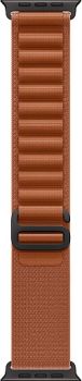 Apple Watch Ultra 3, Black Titanium Case with Terra Cotta Alpine Loop (S)