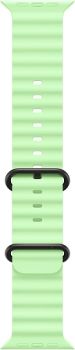 Apple Watch Ultra 3, Black Titanium Case with Neon Green Ocean Band