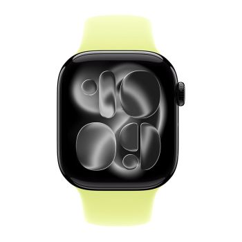 Apple Watch Series 11, 42 mm, Jet Black Aluminum Neon Yellow Sport Band (M/L)