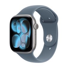 Apple Watch Series 11, 46 mm, Space Gray Aluminum Anchor blue Sport Band (M/L)