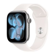 Apple Watch Series 11, 46 mm, Space Gray Aluminum Light Blush Sport Band (M/L)