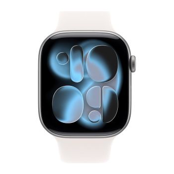 Apple Watch Series 11, 46 mm, Space Gray Aluminum Light Blush Sport Band (S/M)