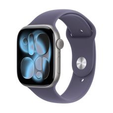 Apple Watch Series 11, 46 mm, Space Gray Aluminum Purple Fog Sport Band (M/L)