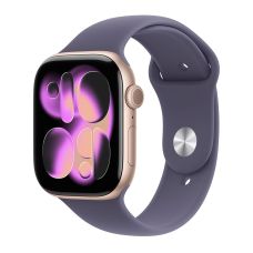 Apple Watch Series 11, 42 mm, Rose Gold Aluminum Purple Fog Sport Band (M/L)