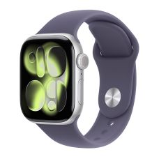 Apple Watch Series 11, 42 mm, Silver Aluminum Purple Fog Sport Band (M/L)