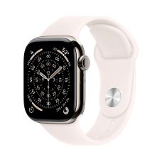 Apple Watch Series 11, 42 mm, Nalural Titanium GPS+Cellular, Light Blush Sport Band (M/L)