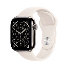 Apple Watch Series 11, 42 mm, Nalural Titanium GPS+Cellular, Starlight Sport Band (M/L)