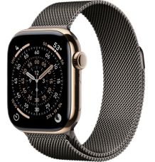 Apple Watch Series 11, 46 mm, Gold Titanium GPS+Cellular, Slate Milanese Loop M/L