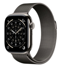 Apple Watch Series 11, 46 mm, Nalural Titanium GPS+Cellular, Slate Milanese Loop M/L