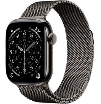 Apple Watch Series 11, 42 mm, Slate Titanium GPS+Cellular, Slate Milanese Loop