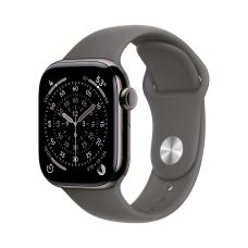 Apple Watch Series 11, 42 mm, Slate Titanium GPS+Cellular, Stone Gray Sport Band (M/L)