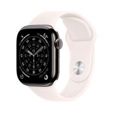 Apple Watch Series 11, 42 mm, Slate Titanium GPS+Cellular, Light Blush Sport Band (M/L)