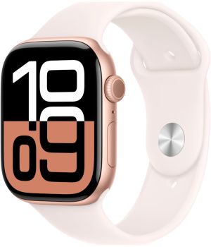 Умные часы Apple Watch Series 10 46 мм, M/L 140-245 мм, Aluminium Case GPS, Rose Gold